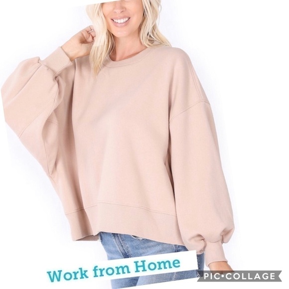 Dusty Teal or Black Two Piece Sweatshirt & Pants - Picture 5 of 5